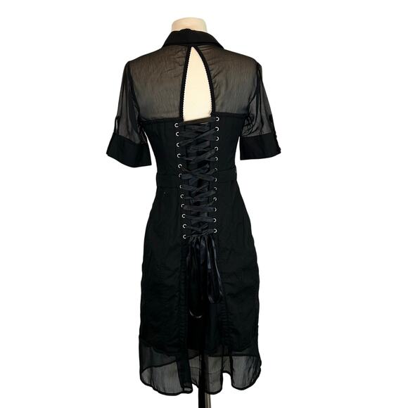 Corset Story Black Corset Shirt Dress Size M - Picture 10 of 16